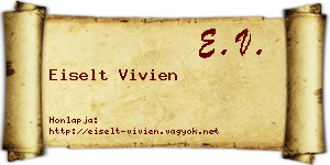 Eiselt Vivien névjegykártya